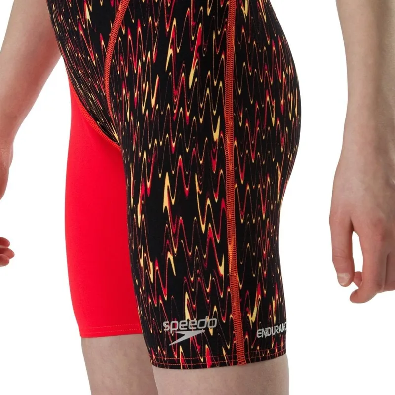 Speedo Fastskin Junior Endurance+ Openback Kneeskin Black/Red